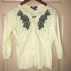 Karen Kane Black beaded Sweater